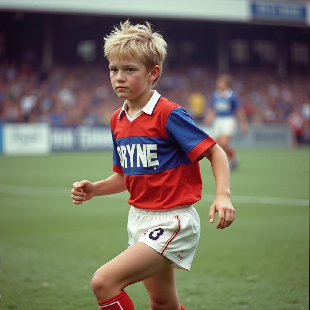 Erling Haaland playing for Bryne FK in his youth