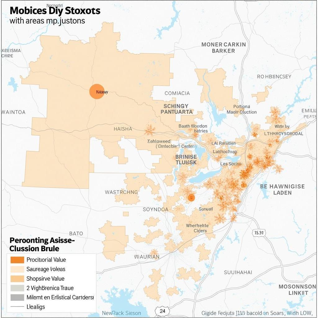 Map Showing Property Values Near Football Player Residences