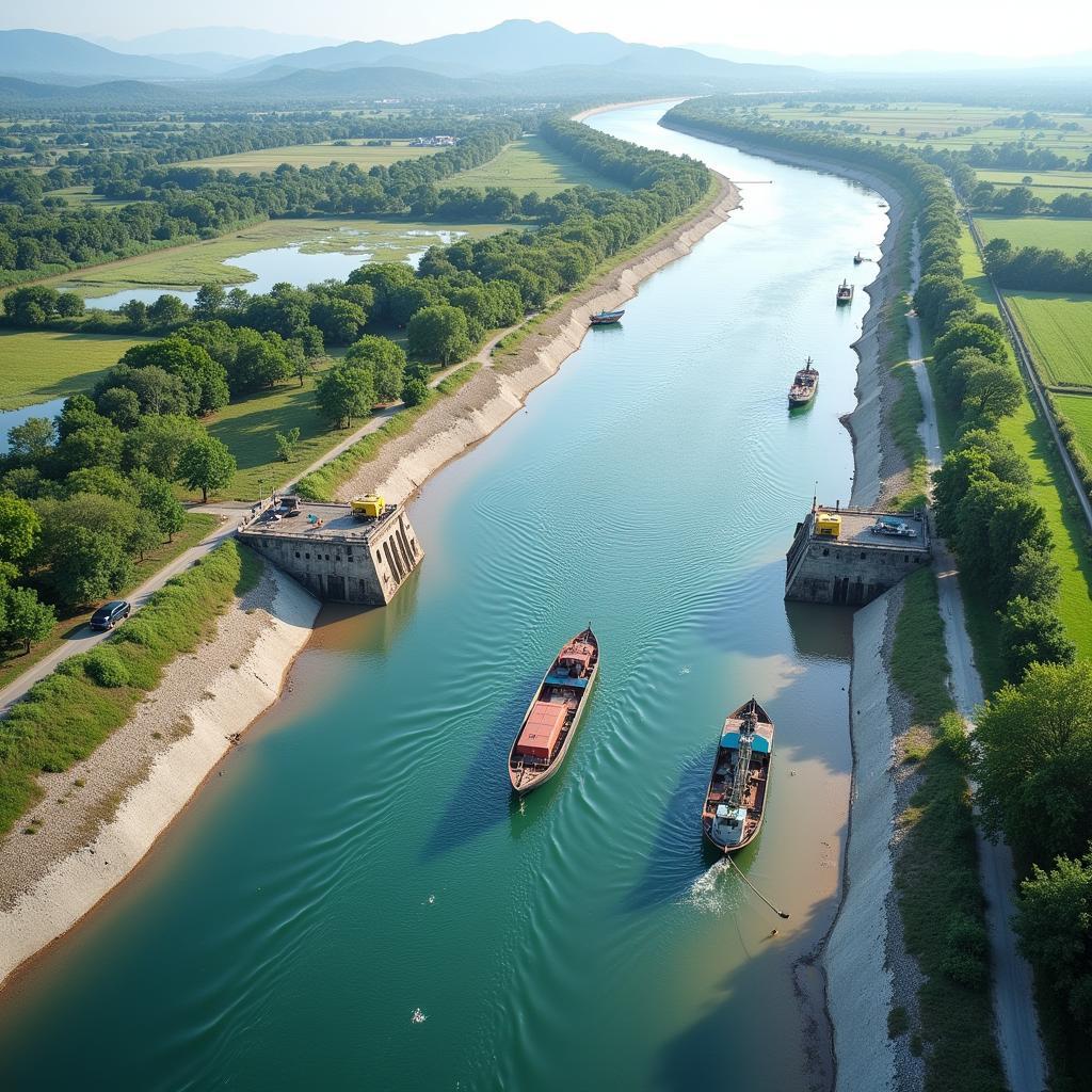 Cau Ngang Canal After Dredging