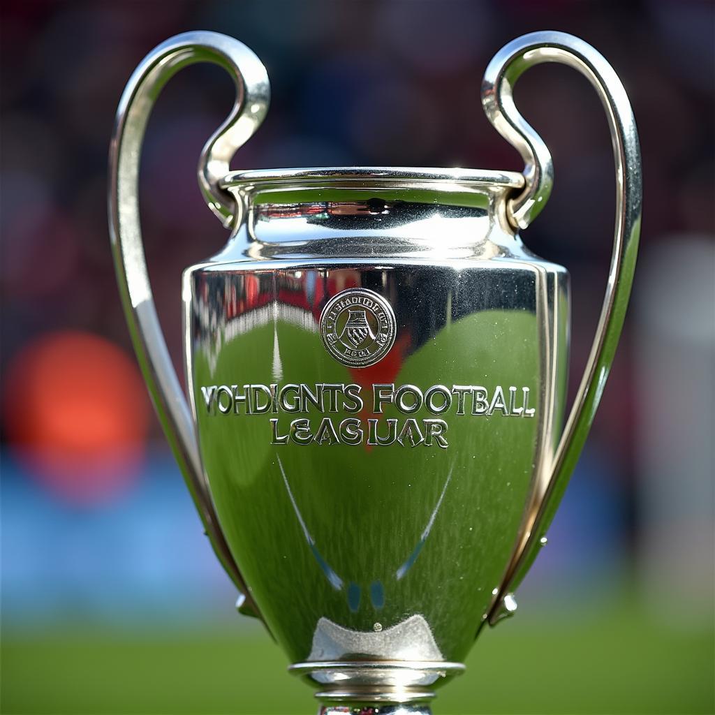 The iconic Champions League trophy.