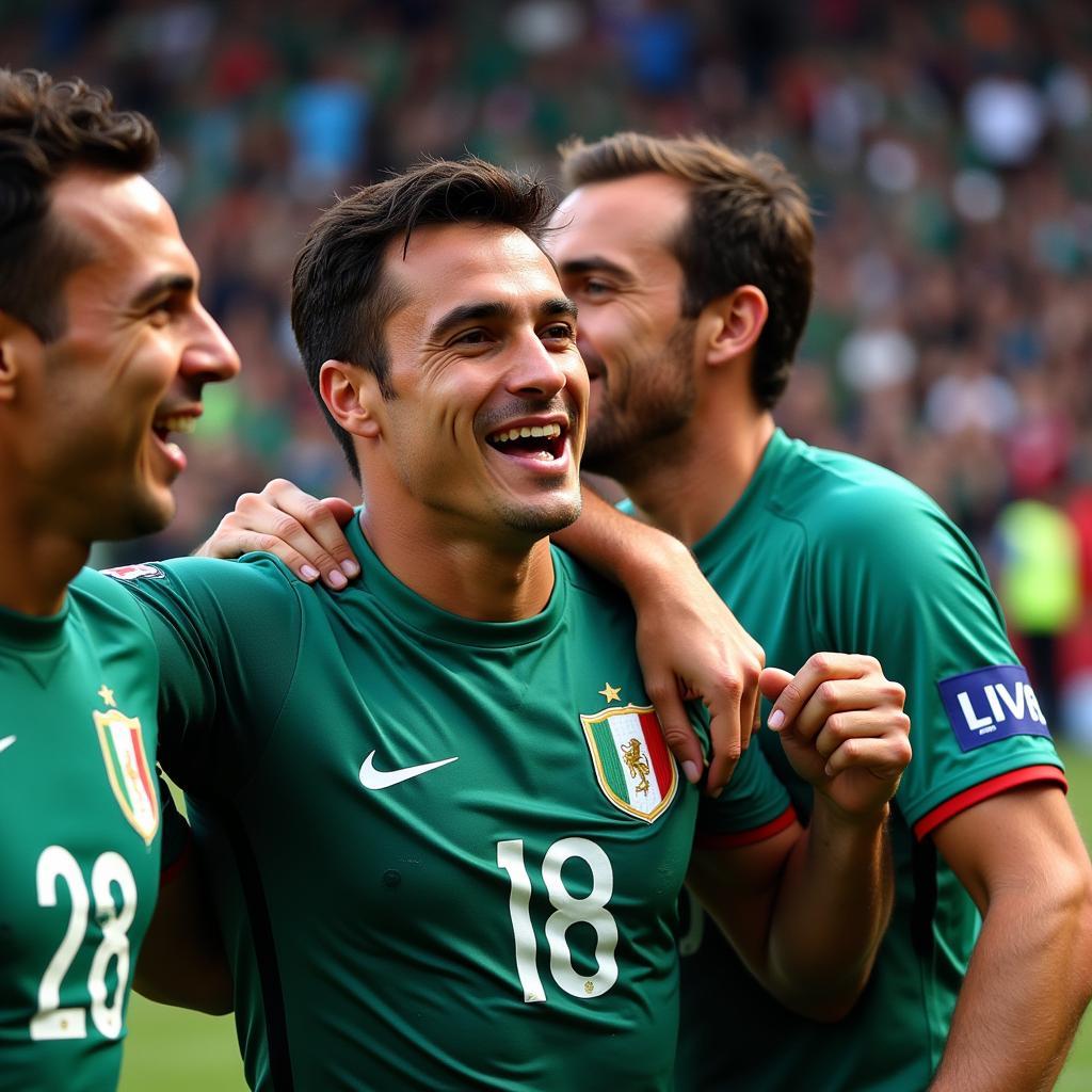 Claudio Gentile Celebrating Victory with the Italian National Team