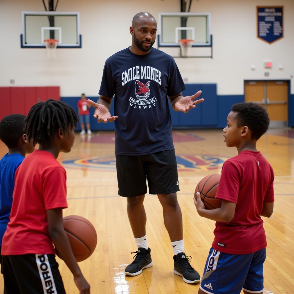 Dave Kiley coaching young players