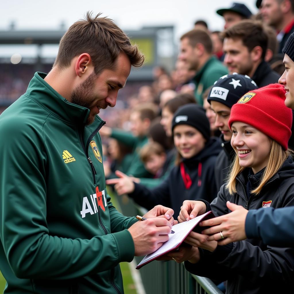 David Jones interacting with fans