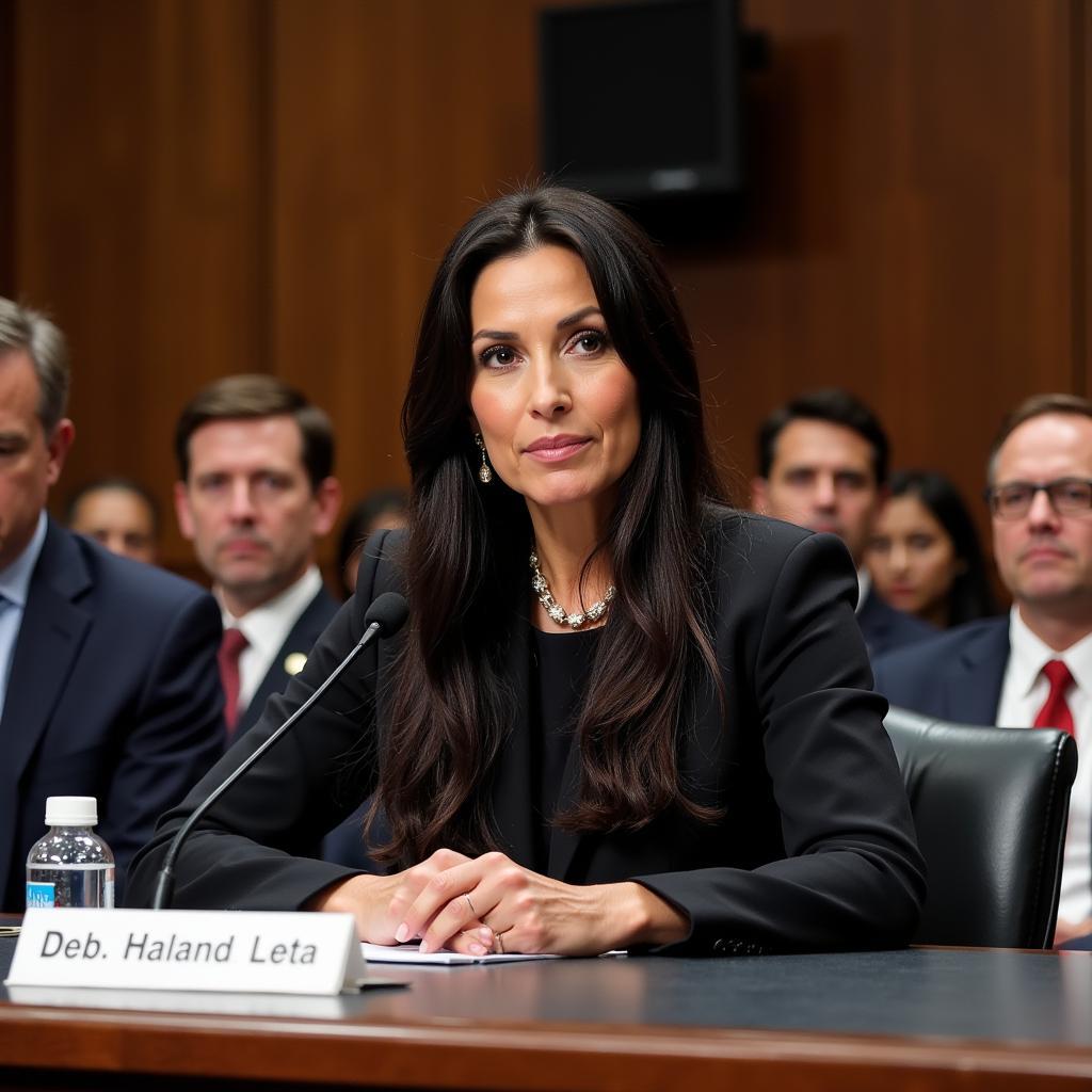 Deb Haaland at her confirmation hearing