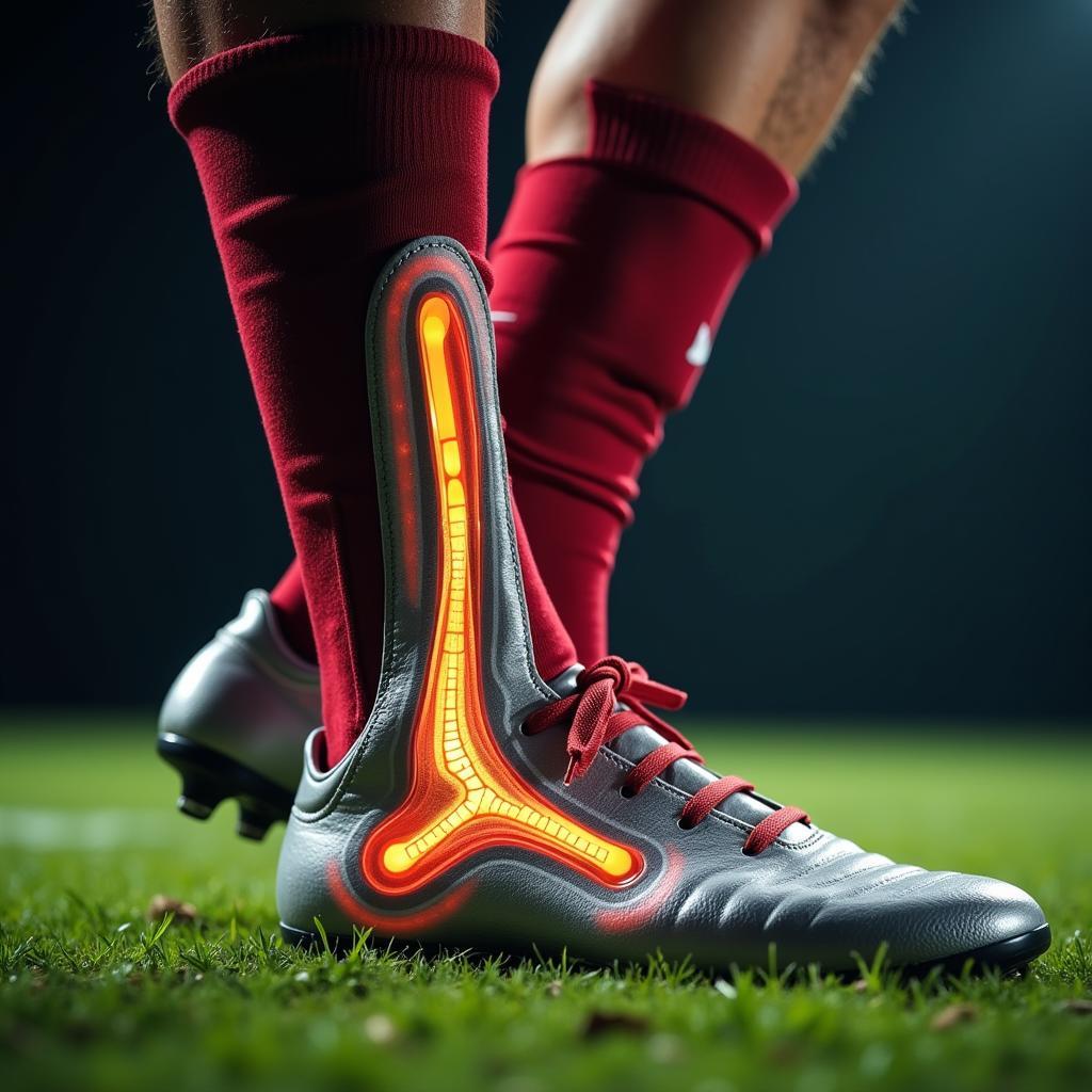 Football boots putting pressure on feet