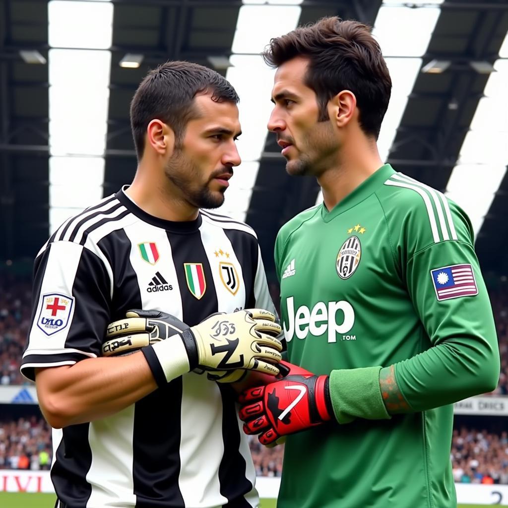 Legendary Juventus Goalkeepers Dino Zoff and Gianluigi Buffon