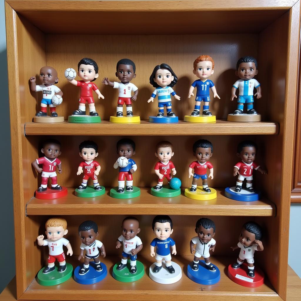 Displaying Football Player Figurines