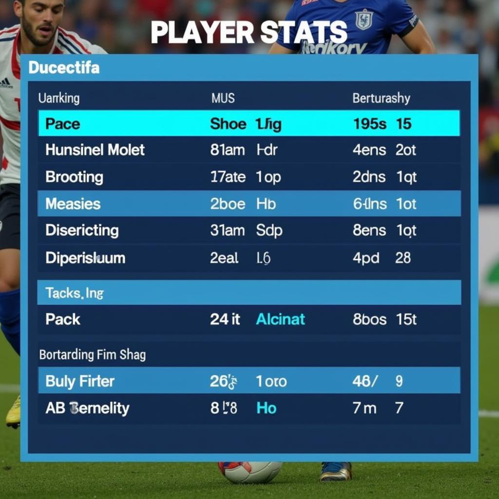 Dream League Soccer 2018 Player Stats Overview