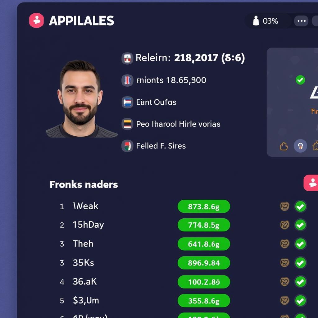 Dream League Soccer 2019 Player Statistics Screenshot