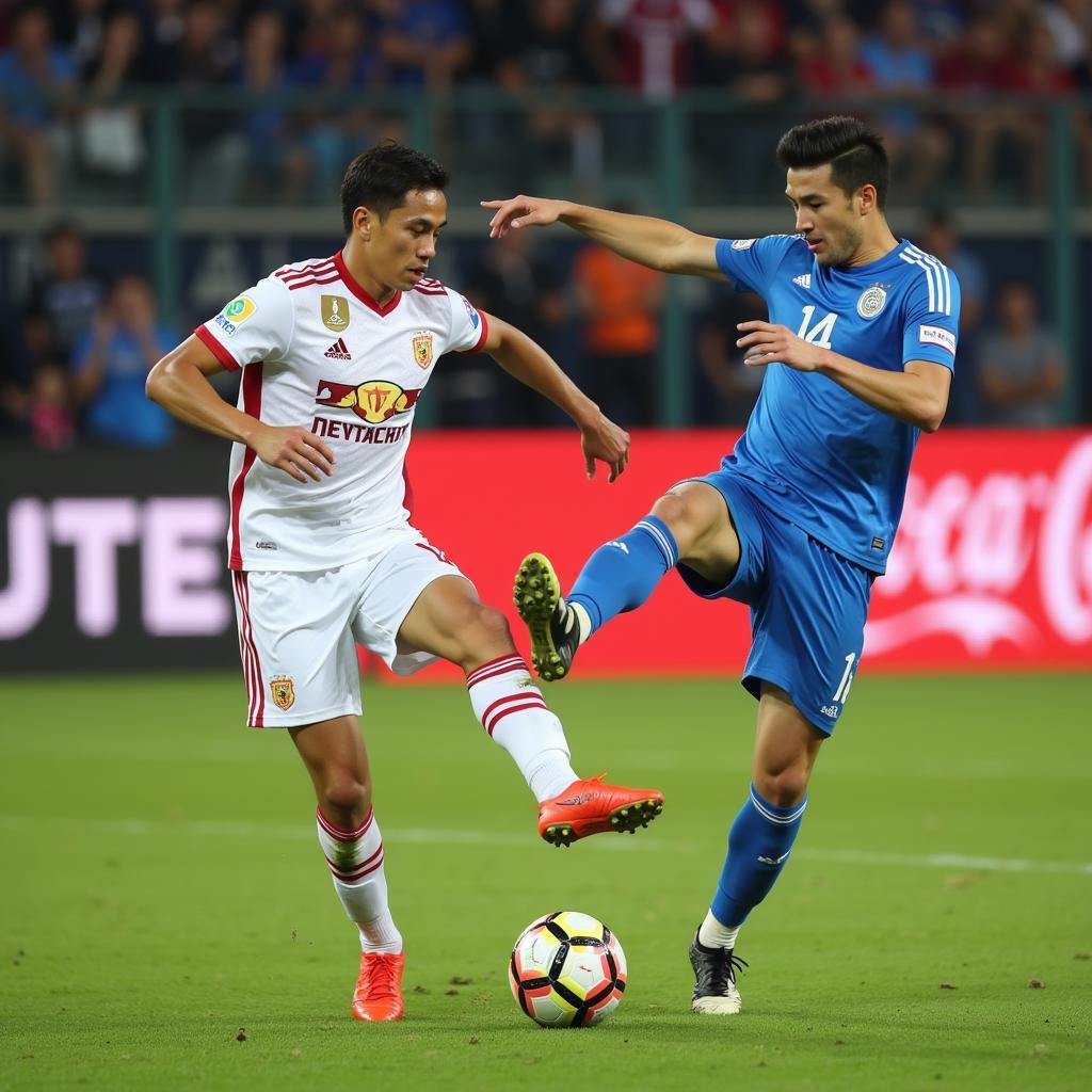 Duc Binh Duong Player Demonstrating Precise Passing Skills