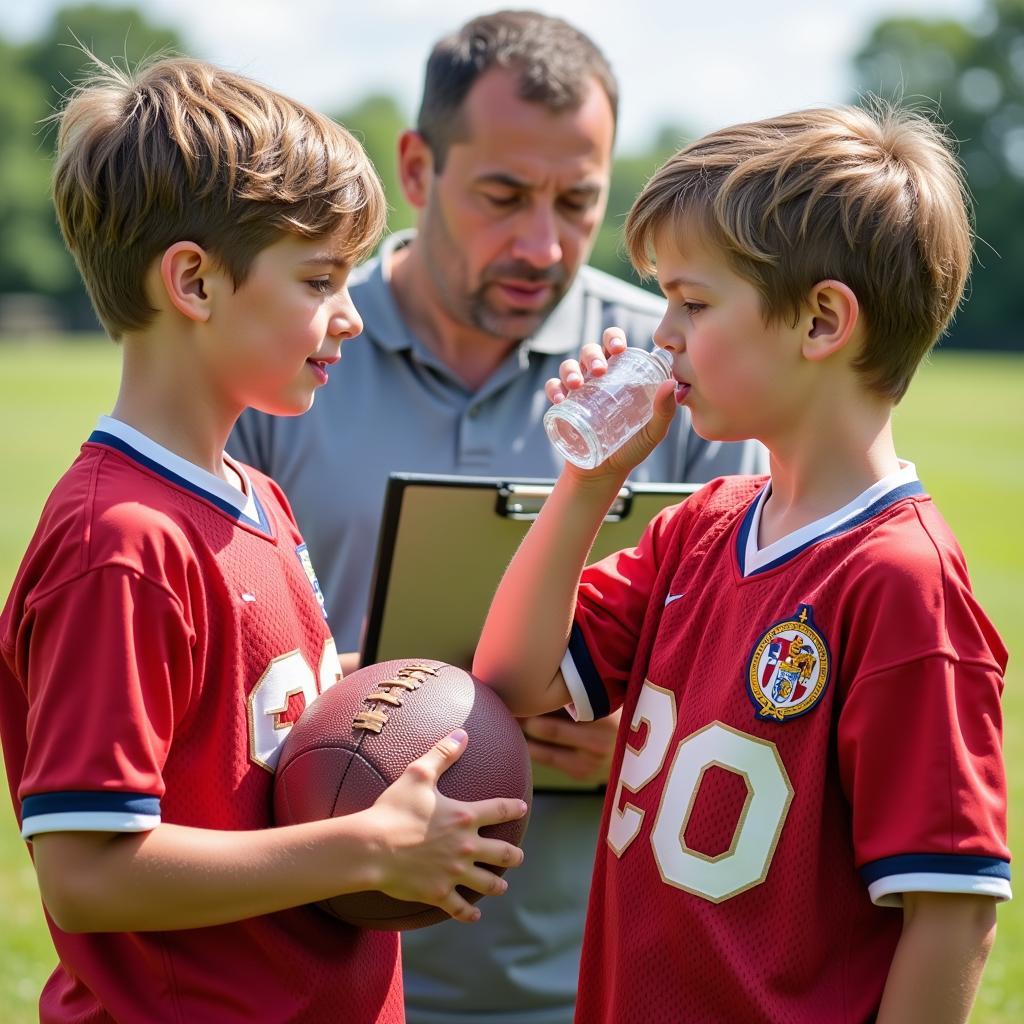 Two young footballers with the same name in a youth league, causing confusion for the coach.