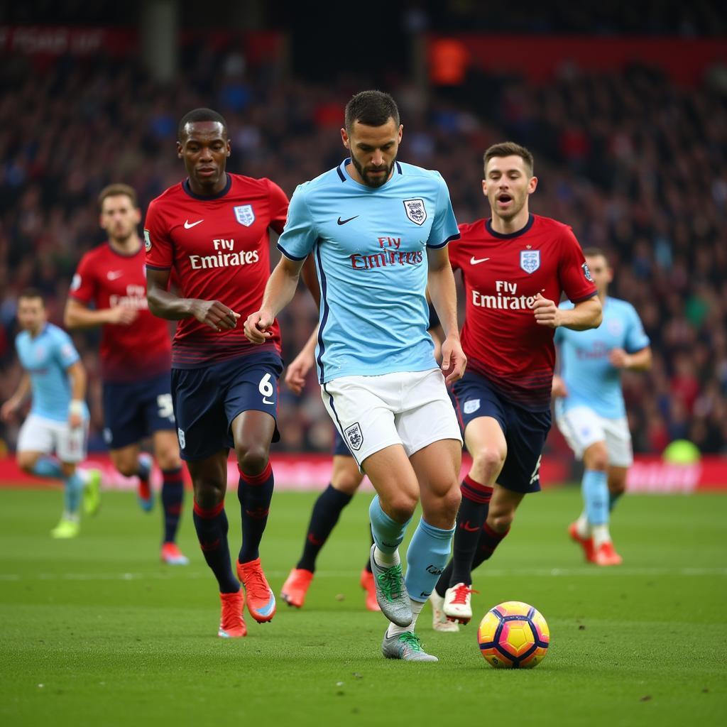 English Football Players in Premier League Action