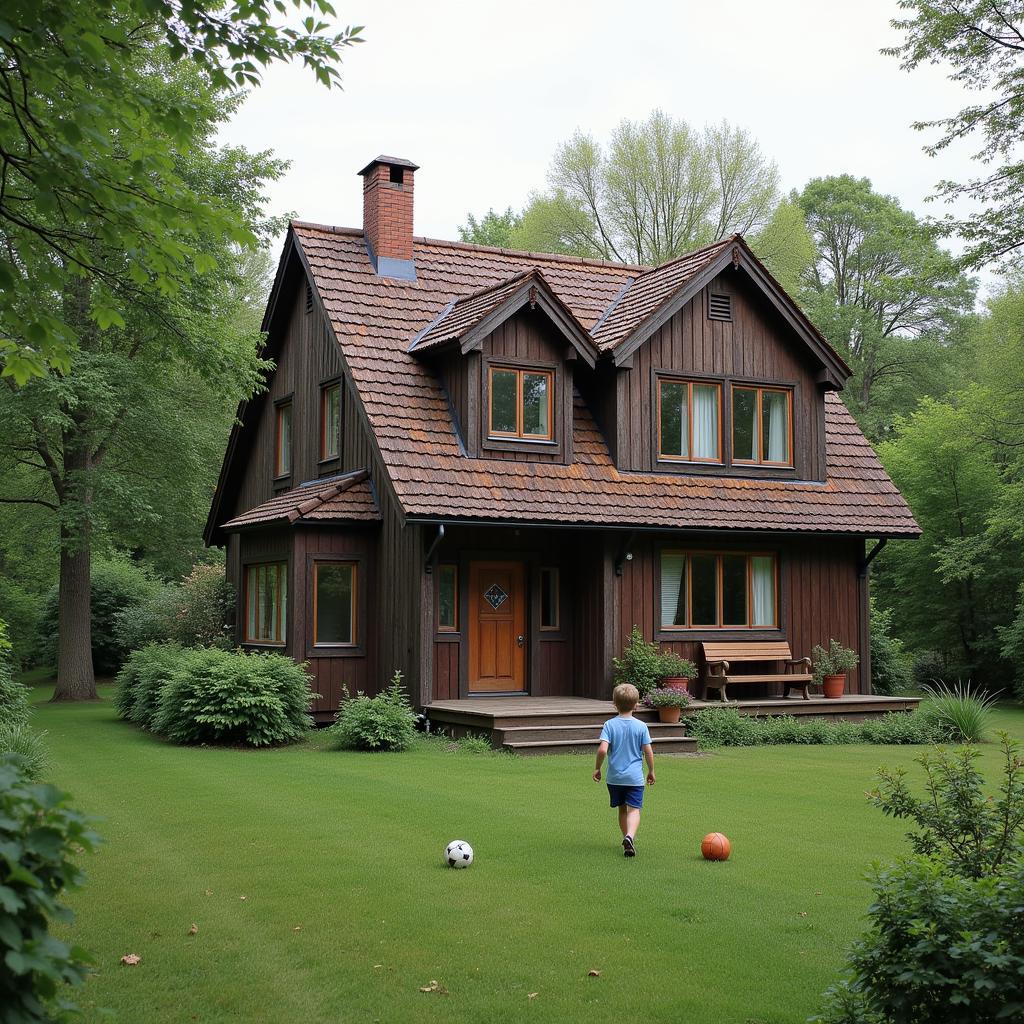 Erling Haaland's childhood home in Bryne, Norway