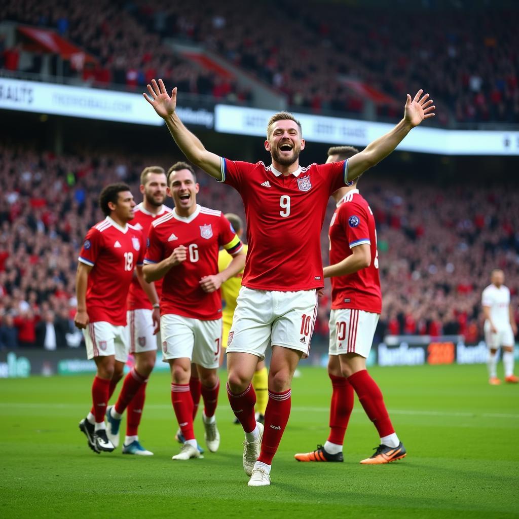 Erling Haaland Celebrating a Goal