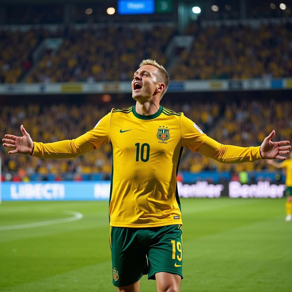 Erling Haaland celebrating a goal