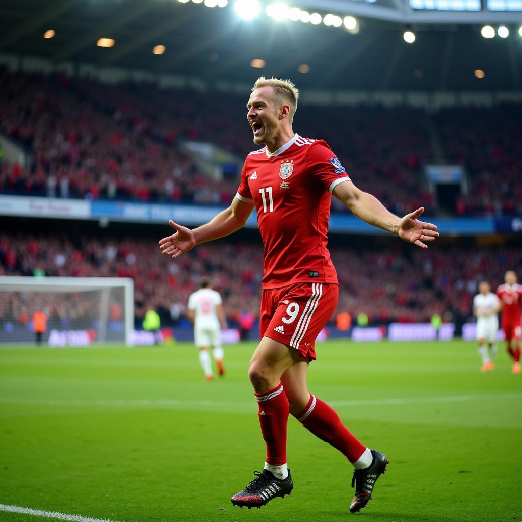 Erling Haaland Celebrating a Goal