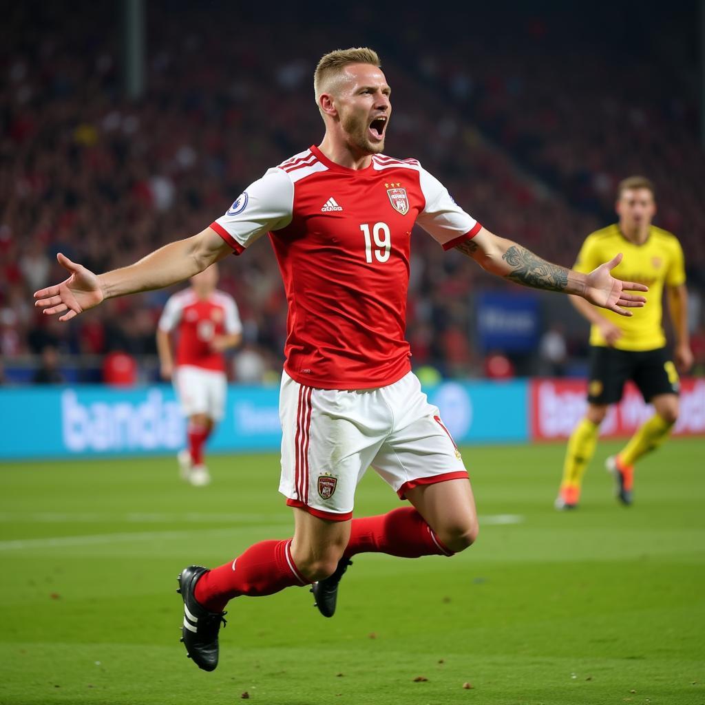 Erling Haaland Celebrating a Goal