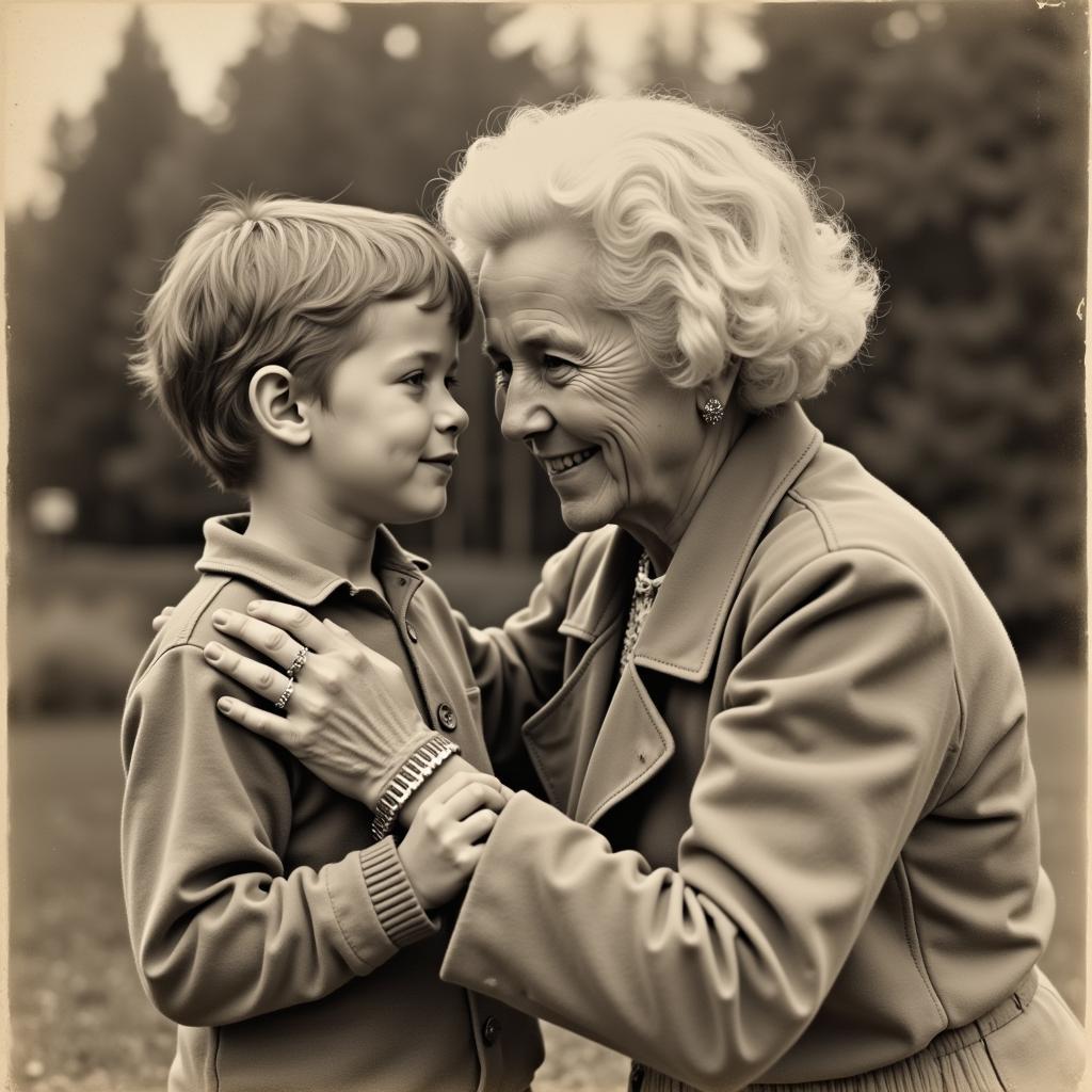 Erling Haaland Childhood Photo with Grandmother