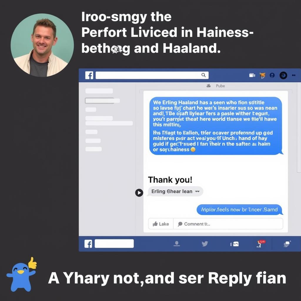 Erling Haaland Interacting with Fans on Facebook