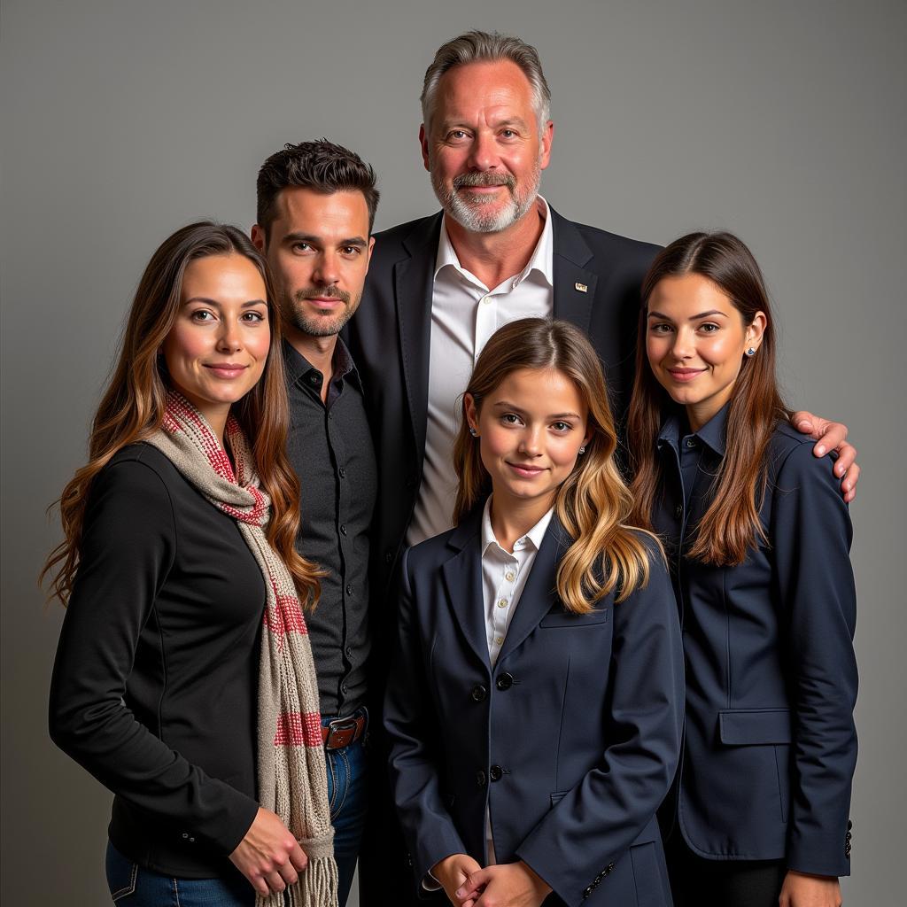 Erling Haaland with family members