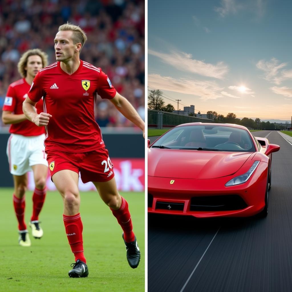 Erling Haaland and a Ferrari - Symbols of Power and Precision