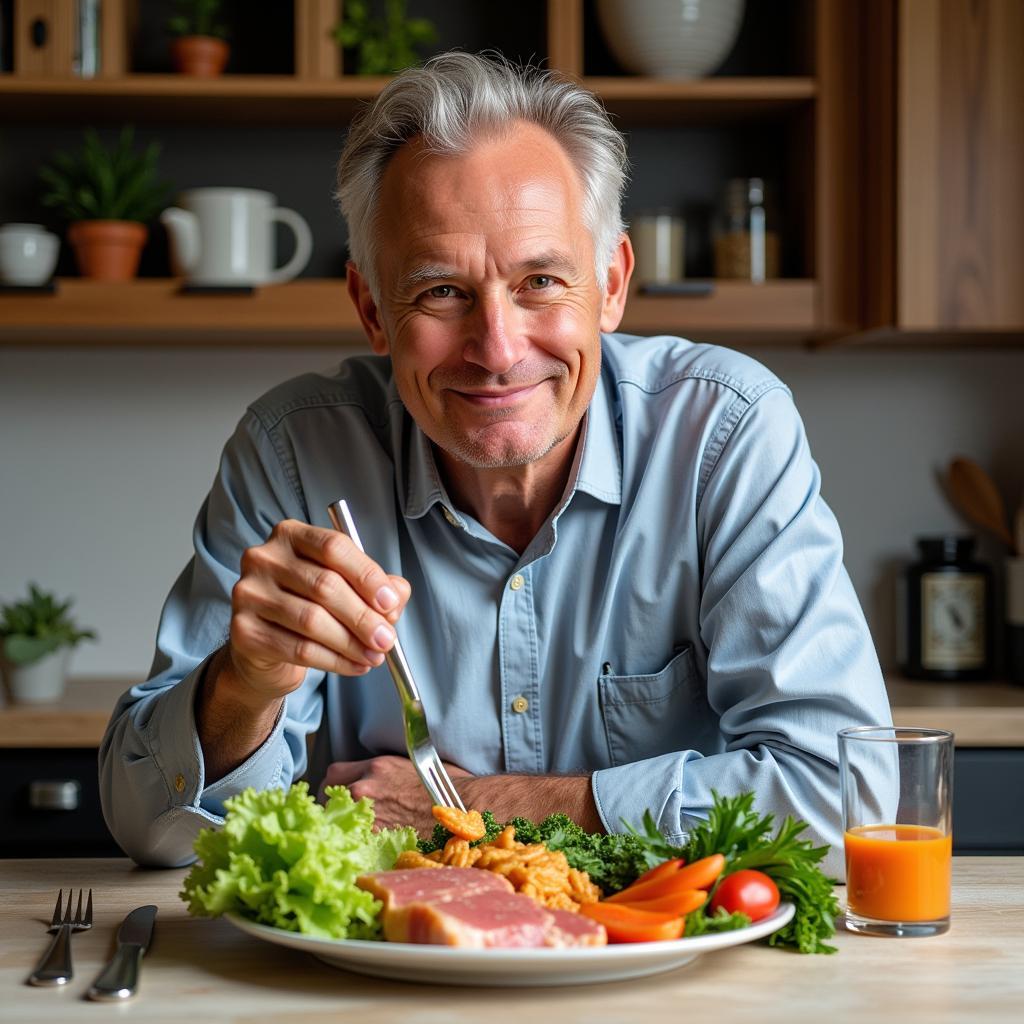 Erling Haaland Enjoying a Healthy Meal