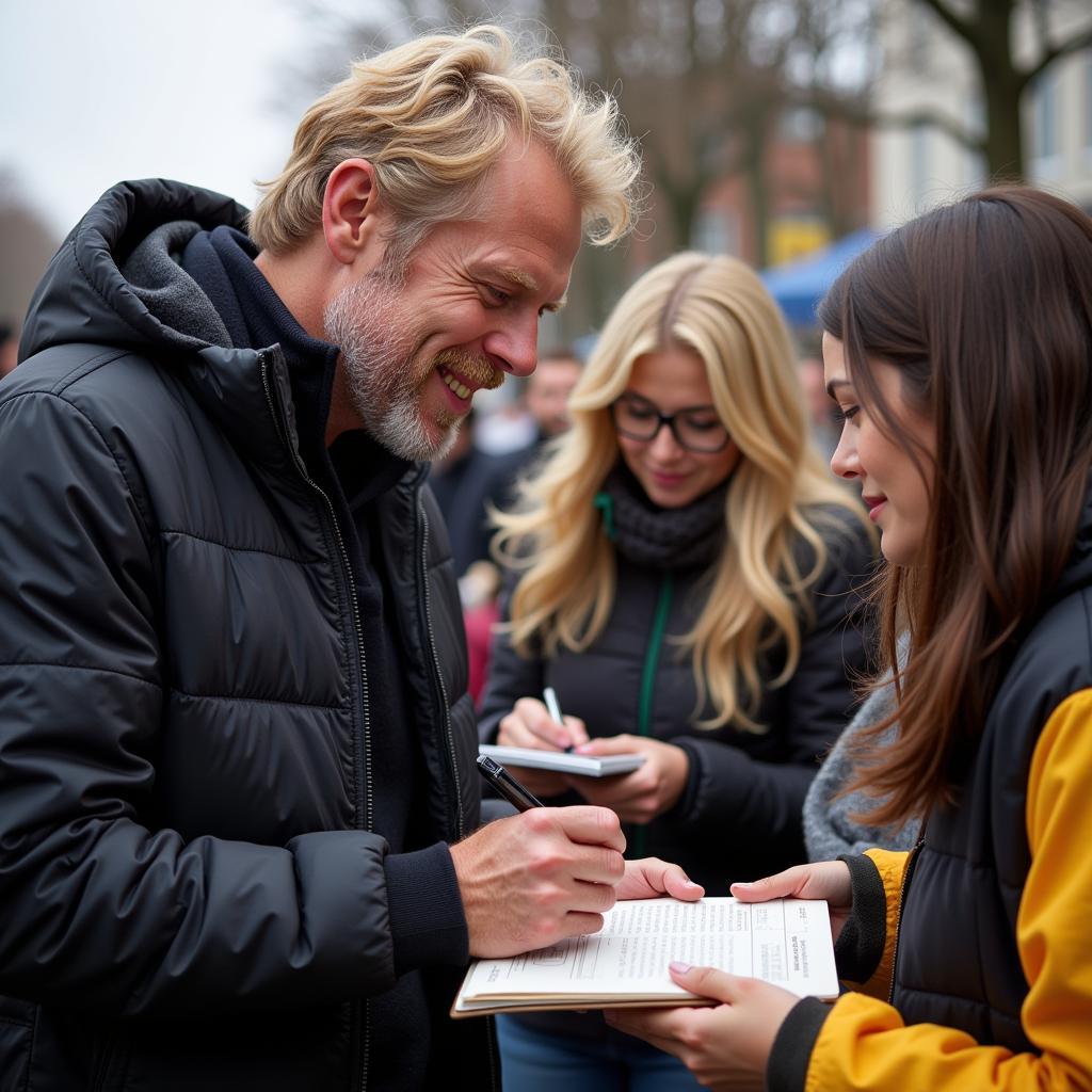 Erling Haaland Interacting with Fans