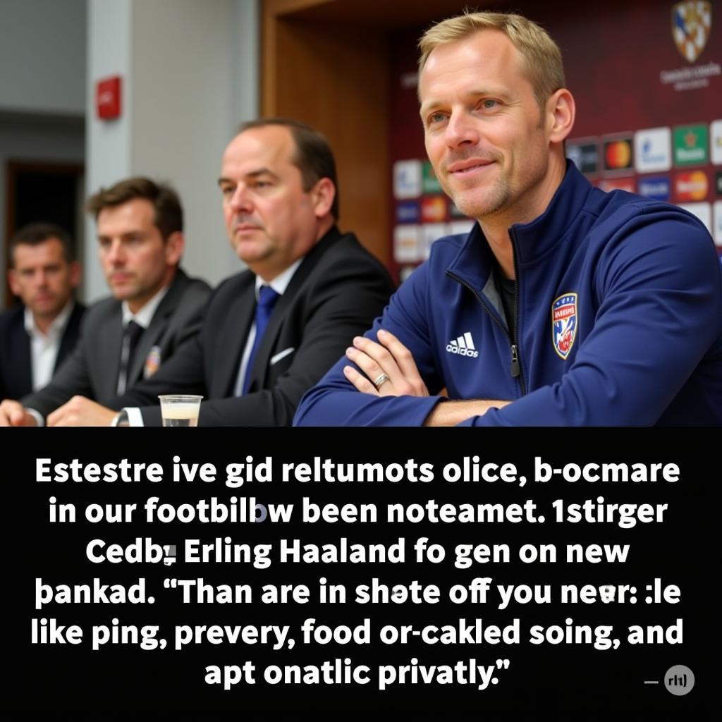 Erling Haaland in a press interview