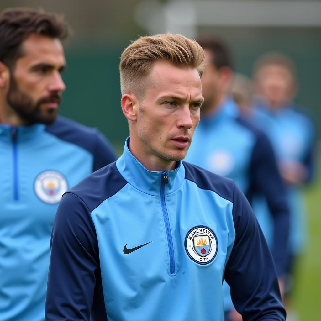 Erling Haaland training with Manchester City