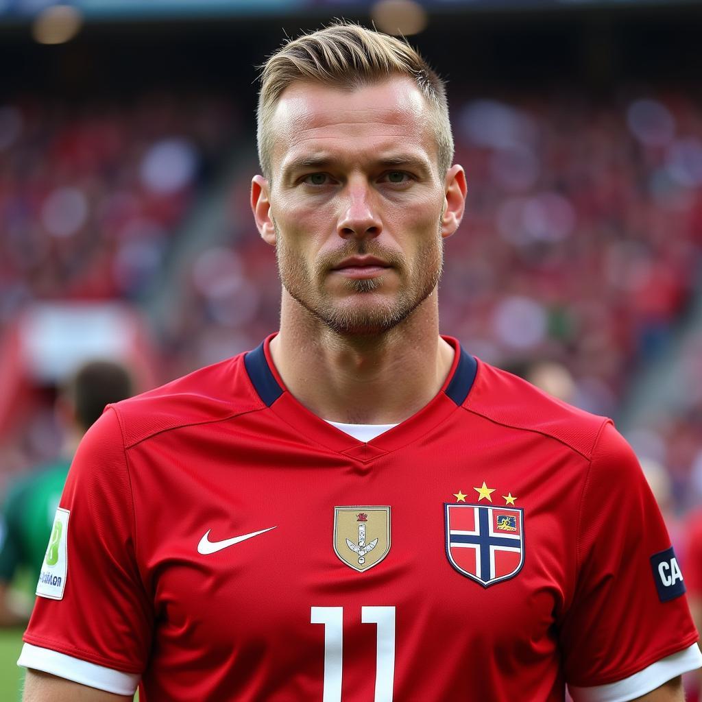 Erling Haaland representing the Norwegian national team