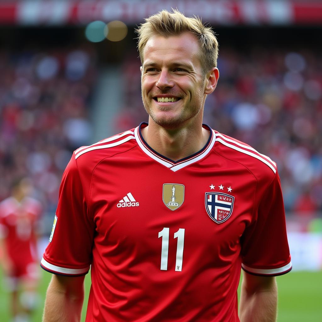 Erling Haaland representing the Norwegian national team