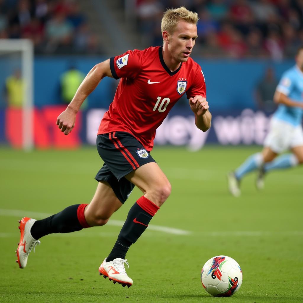 Erling Haaland Playing in a Football Match