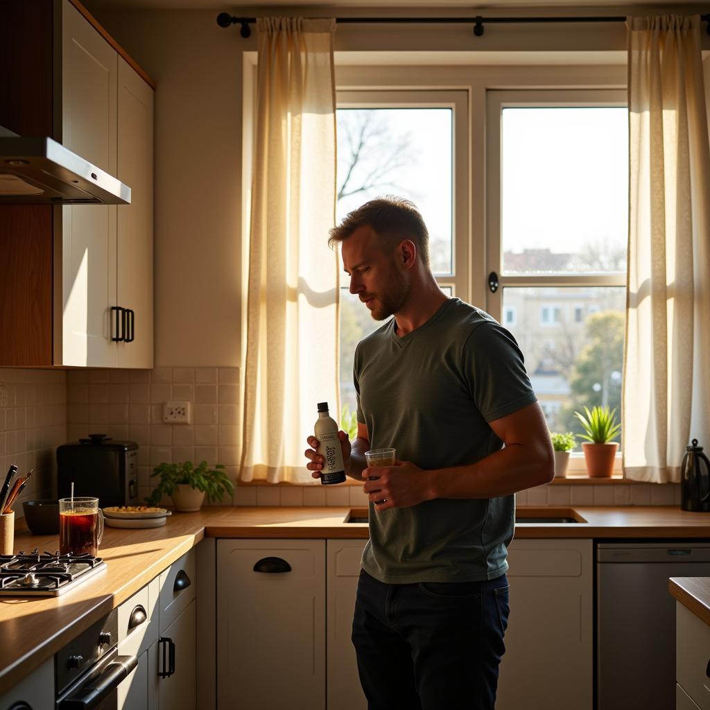 Erling Haaland incorporating Prime Hydration into his morning routine