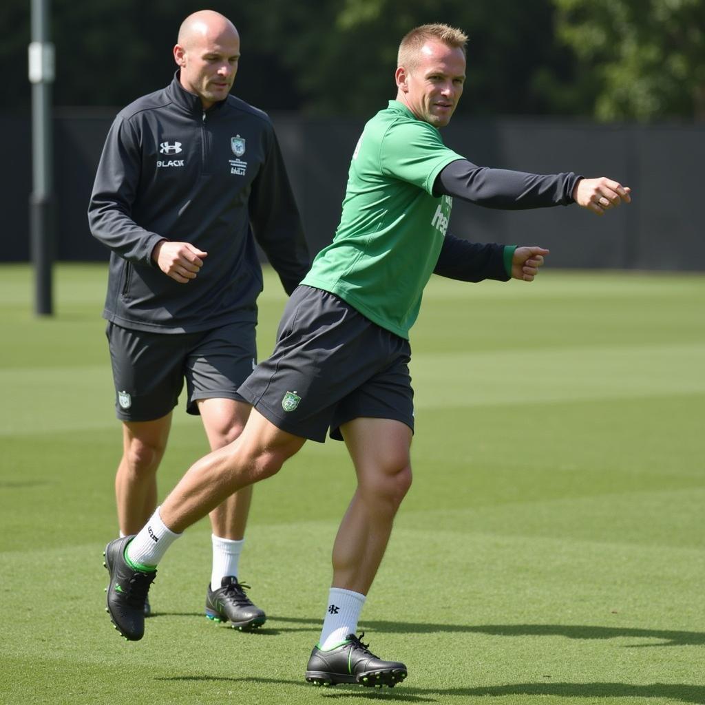 Erling Haaland Engaging in Striker Specific Training Drills