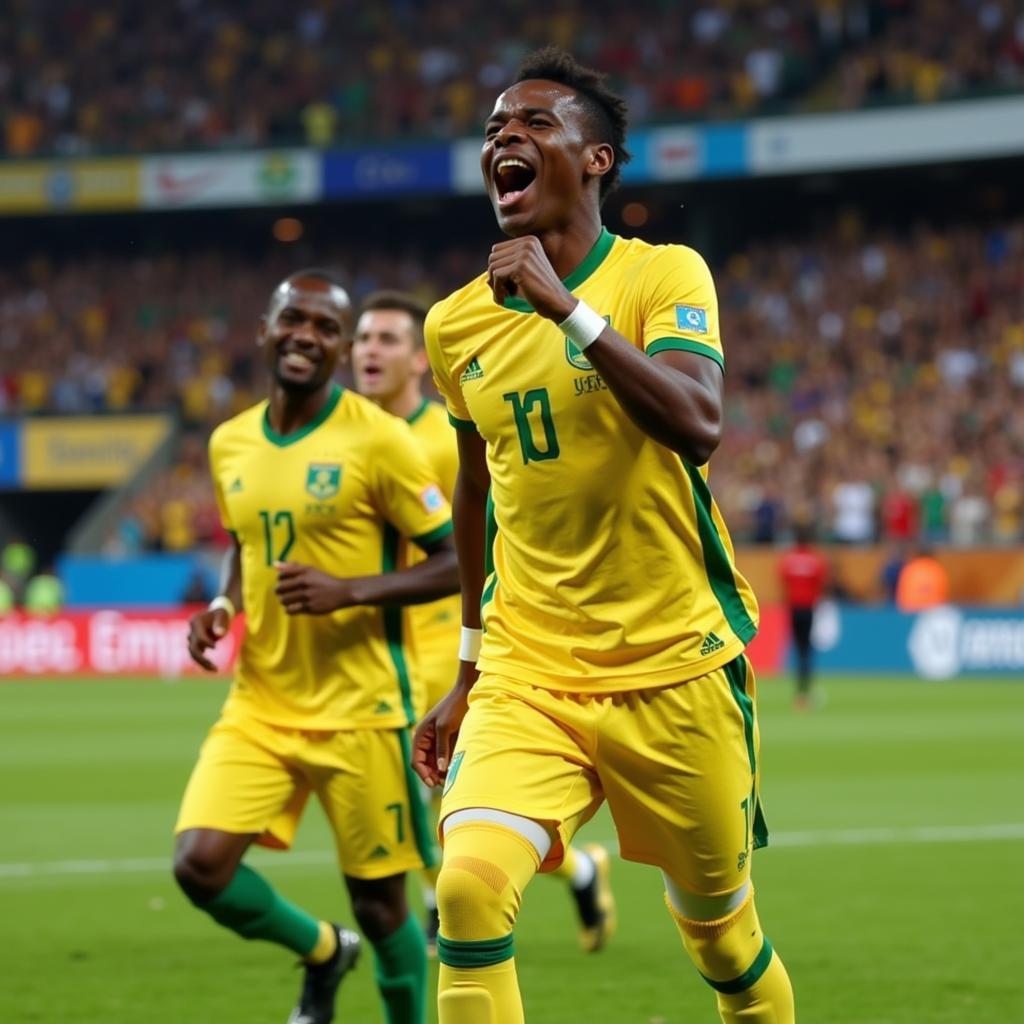 Samuel Eto'o Celebrating a Goal