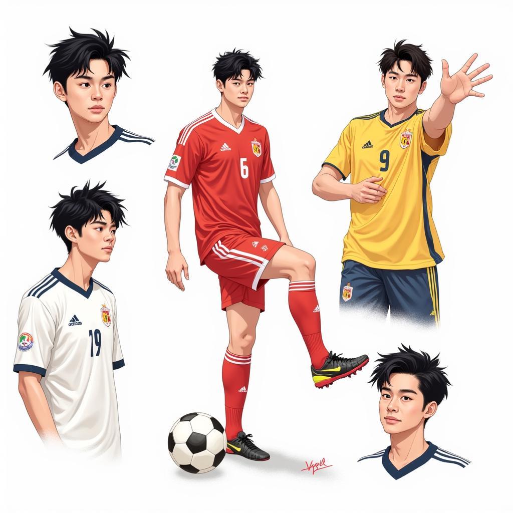 Fan Art of Soobin as a Football Player -  Creative fan interpretations visualize Soobin in a football context, further blurring the lines between the two worlds.