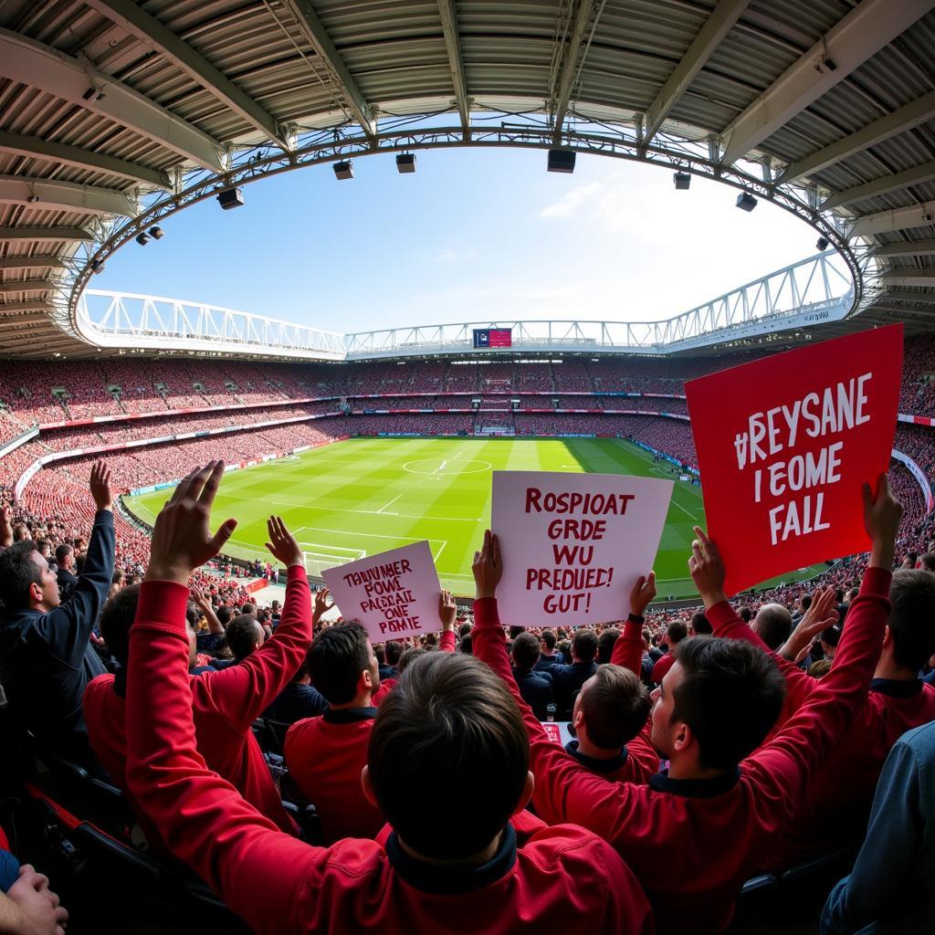 Fans Cheering for Former Premier League Players