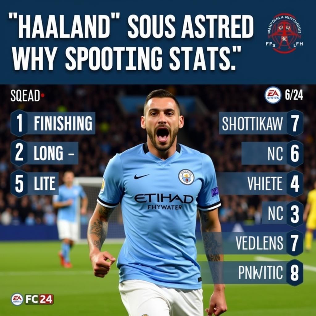 FC 24 Haaland 87 Shooting Stats