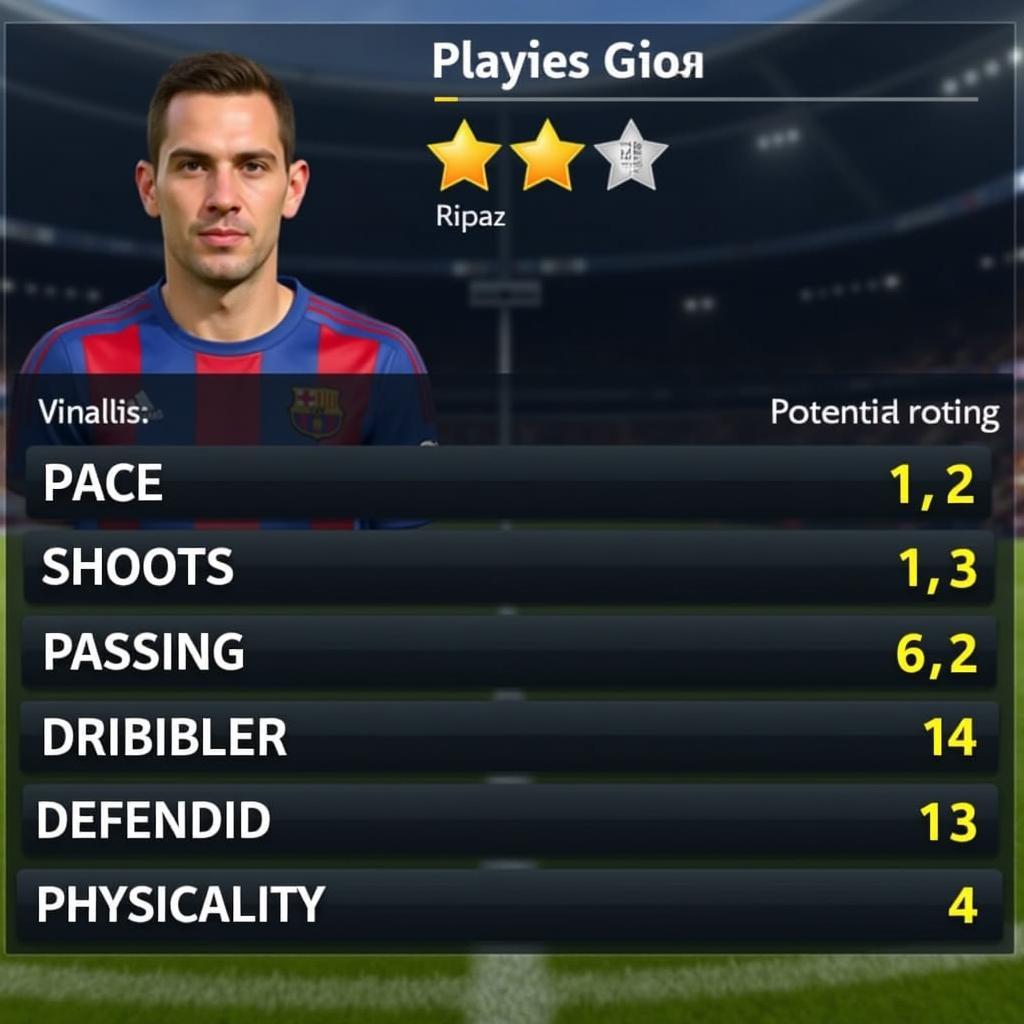 FIFA 09 Player Stats Screen