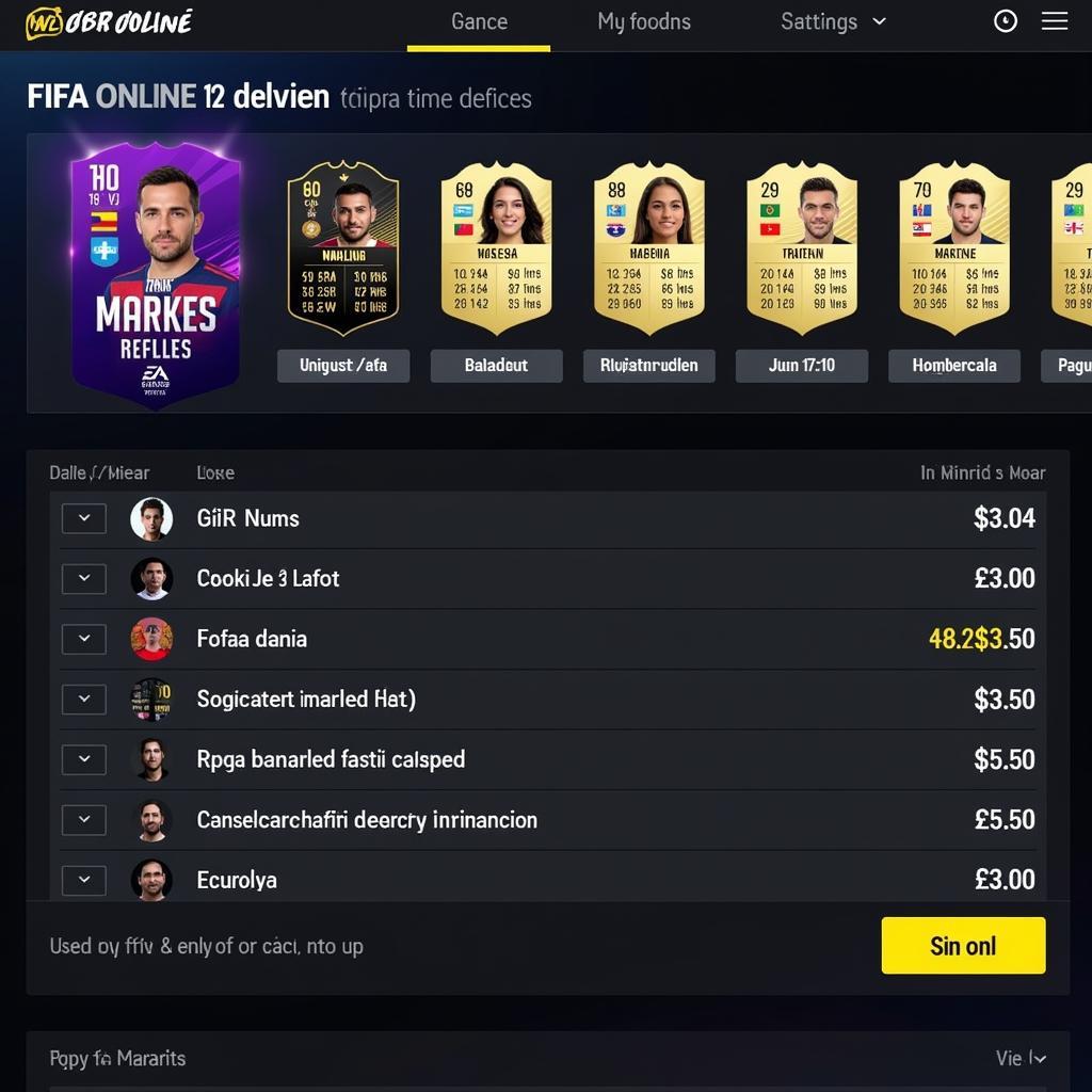 FIFA Online 3 Player Value in the Market