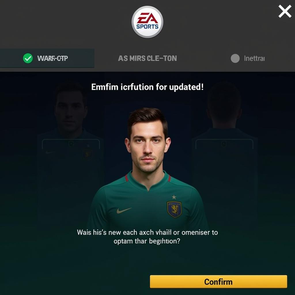 Confirming Avatar Changes in FIFA Online 4