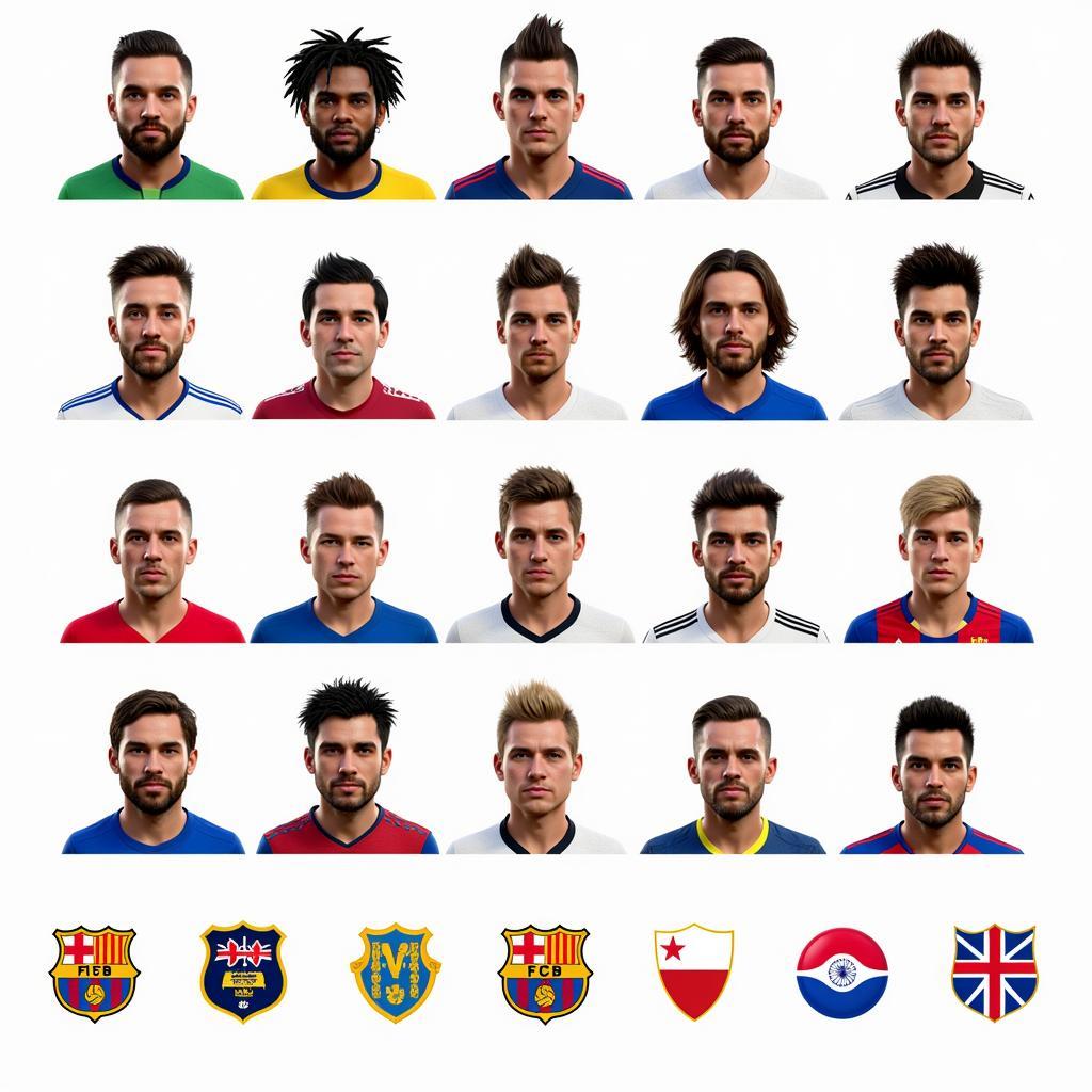 Examples of Player Avatars in FIFA Online 4