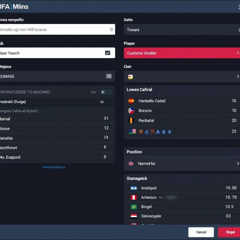 Searching for Players in a FIFA Online 4 Korea Player Database