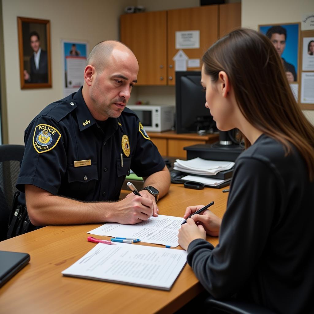 Filing a Missing Person Report at the Police Station