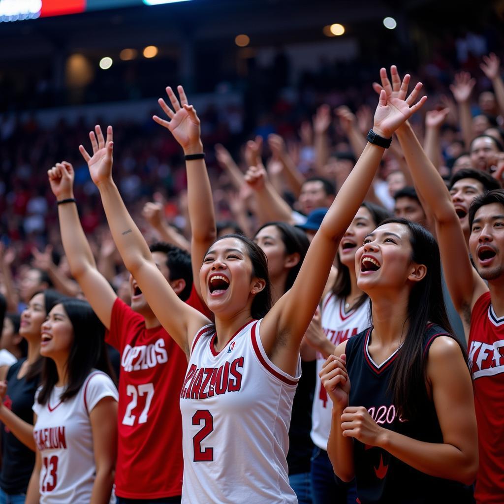 Filipino Basketball Fans Showing their Support