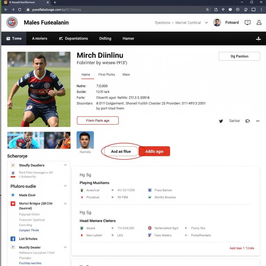 Finding Player Ages on Official Football Websites