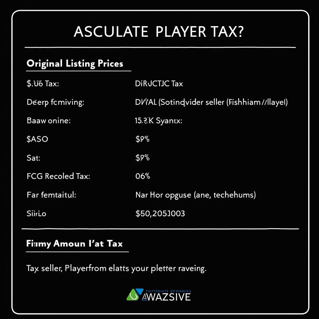 FO4 Player Tax Calculation Example