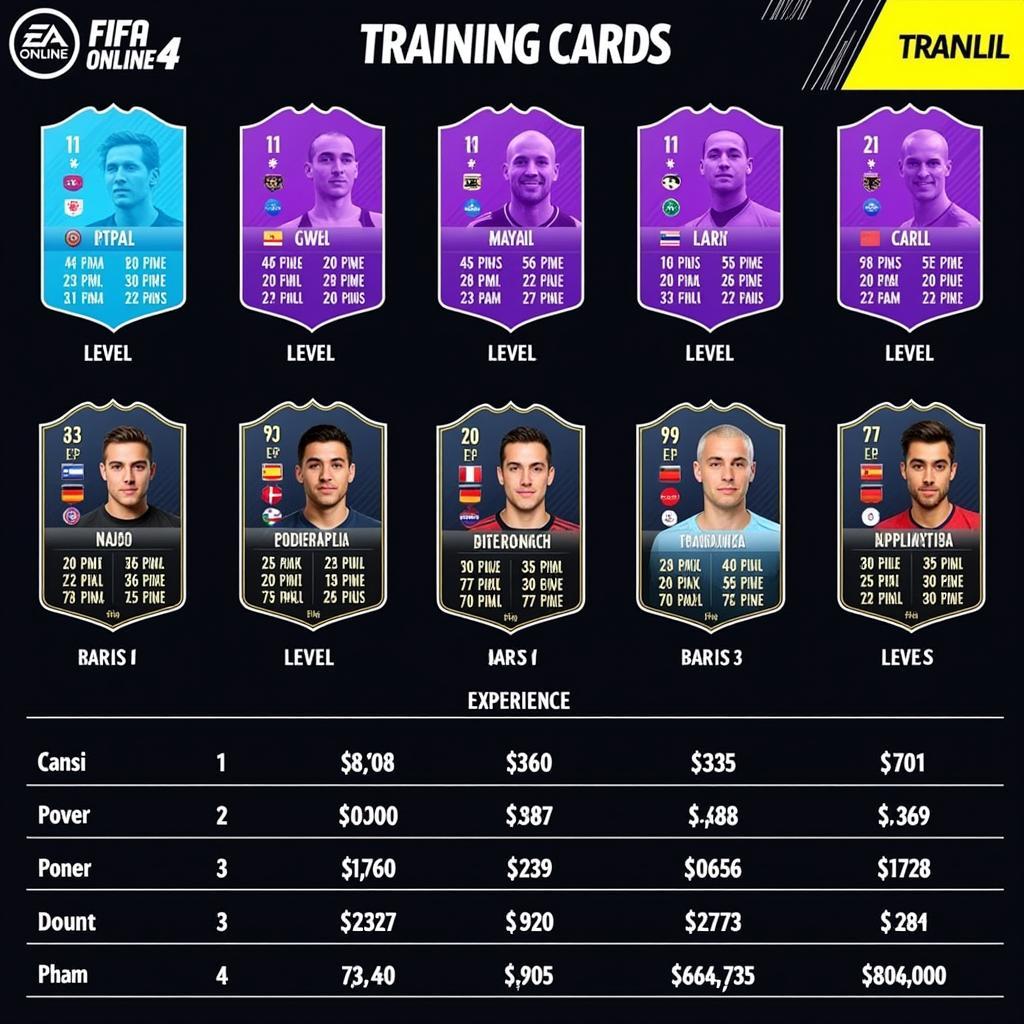 Different types of training cards in FIFA Online 4 and their effects