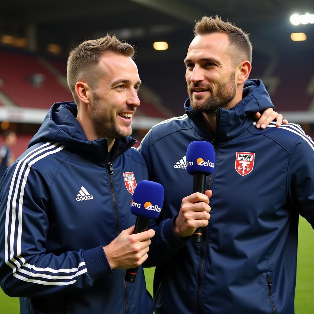 Foden and Haaland in a Post-Match Interview