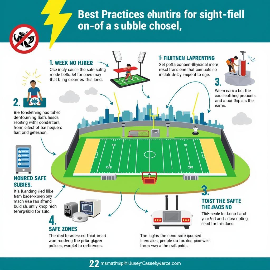 Football field lightning safety protocols during a storm